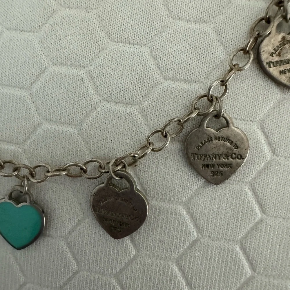 Tiffany’s Multi Heart Silver Necklace